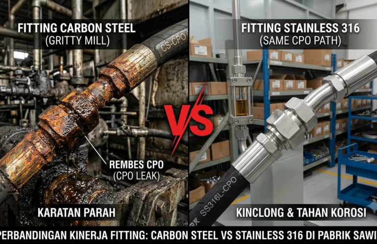Kenapa Pabrik Kelapa Sawit Ini Ganti Semua Fitting ke Stainless? Hitungan Ruginya 300 Juta/Tahun